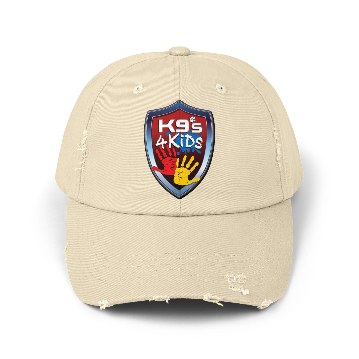 K9s4KIDs Distressed Cap — Funding Safety for Children Logo Hat