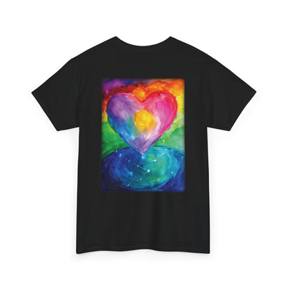 Kindness Ripples Unisex Heavy Cotton Tee - Inspirational Art Shirt for Everyday Wear