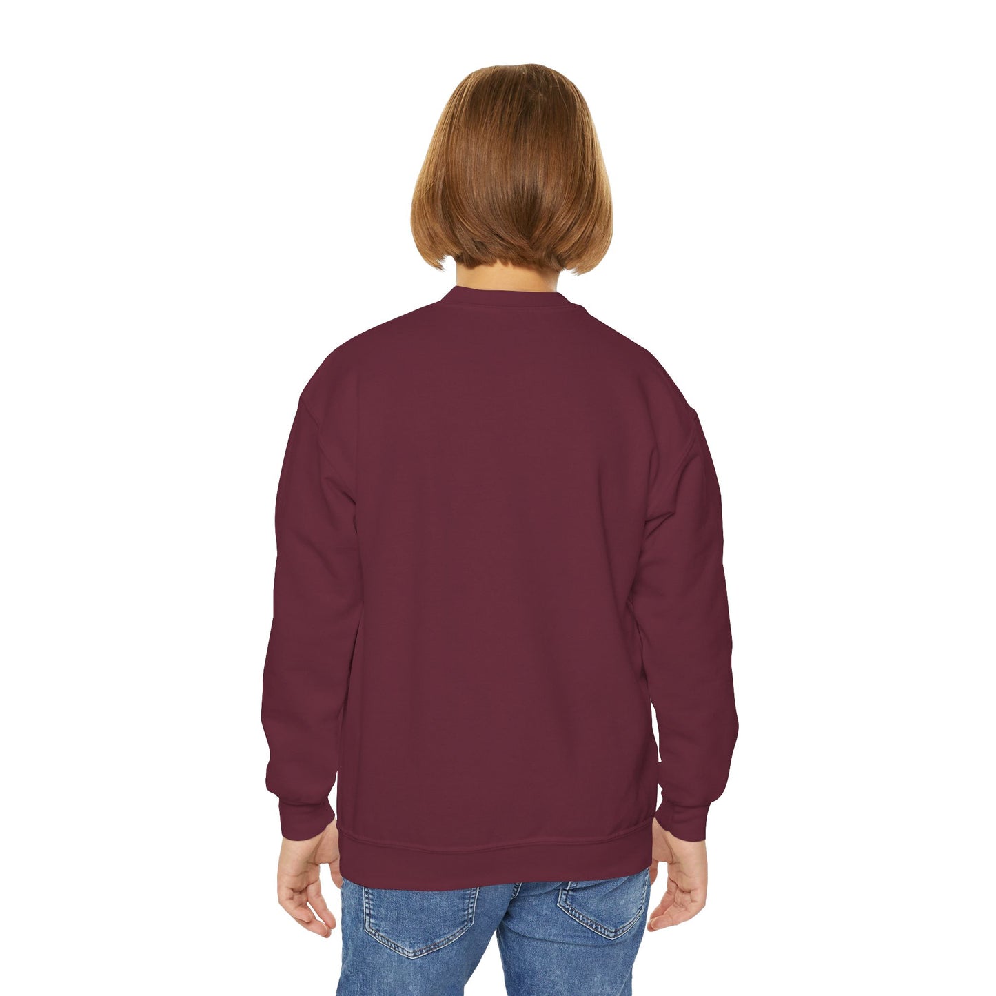 Cute Gingerbread Youth Crewneck Sweatshirt for Holiday Cheer