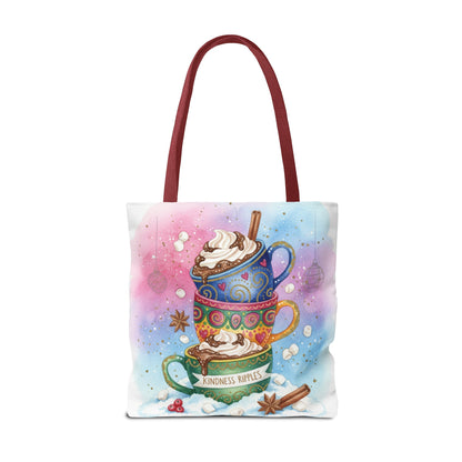 Colorful Hot Cocoa Tote Bag – Festive Winter Vibes