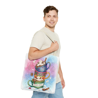 Colorful Hot Cocoa Tote Bag – Festive Winter Vibes