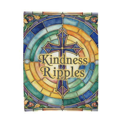Kindness Ripples Velveteen Plush Blanket - Cozy Decorative Throw