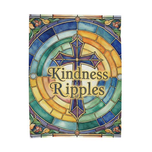 Kindness Ripples Velveteen Plush Blanket - Cozy Decorative Throw