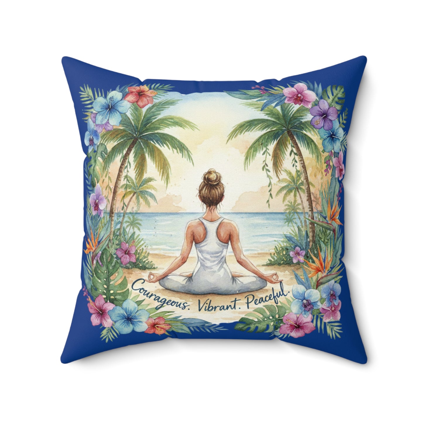 The Rachel - Tropical Serenity Square Pillow - Coastal Vibes Decor