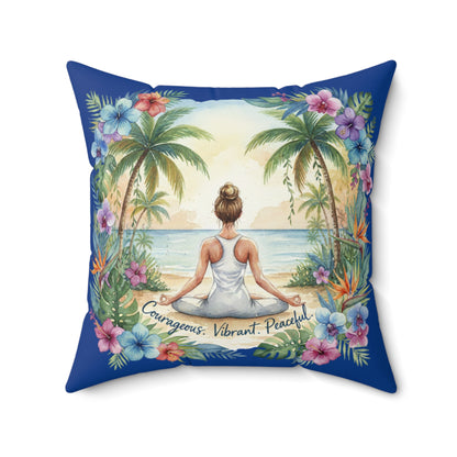 The Rachel - Tropical Serenity Square Pillow - Coastal Vibes Decor