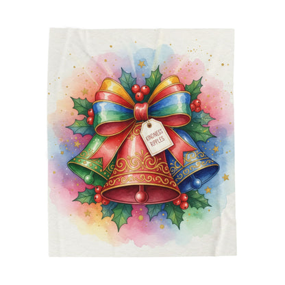 Christmas Bells Velveteen Plush Blanket