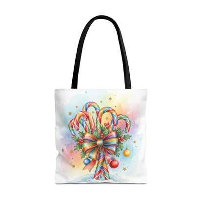 Festive Candy Cane Tote Bag