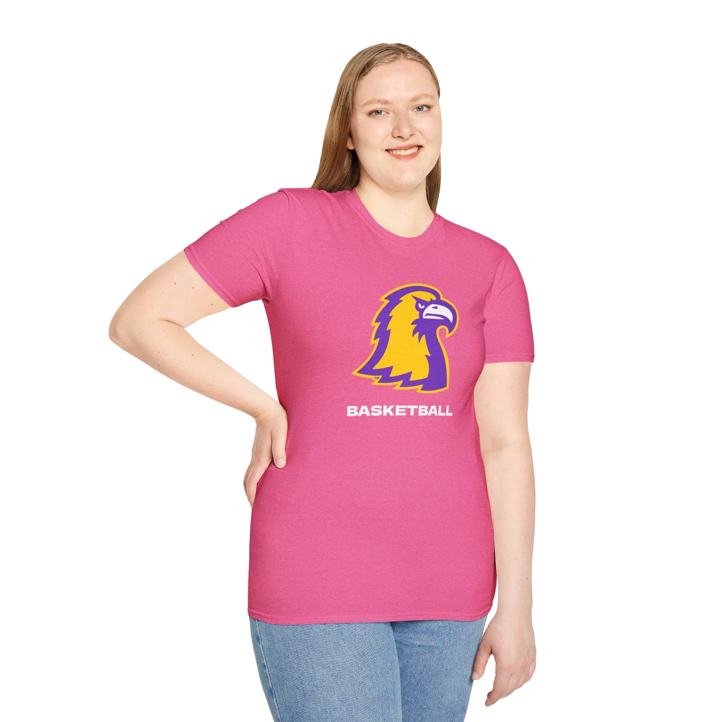 Golden Eagle Basketball T-Shirt — Purple & Gold Team Logo Tee