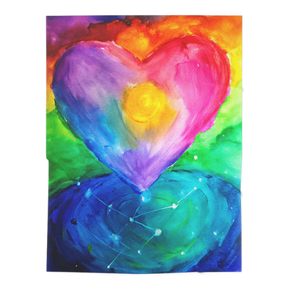Vibrant Heart Baby Swaddle Blanket - Soft, Colorful Love - Kindness Ripples