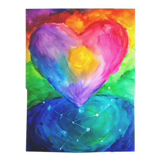 Vibrant Heart Baby Swaddle Blanket - Soft, Colorful Love - Kindness Ripples