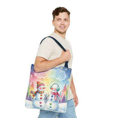 Whimsical Snowman Tote Bag - Kindness Ripples Design