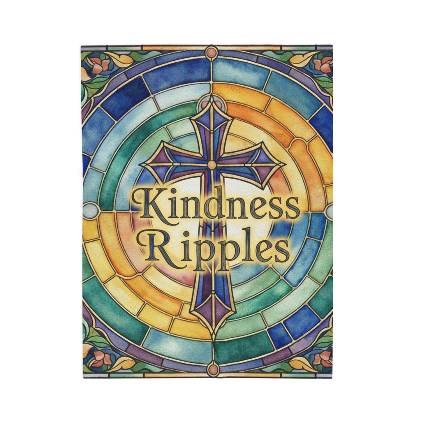 Kindness Ripples Velveteen Plush Blanket - Cozy Decorative Throw