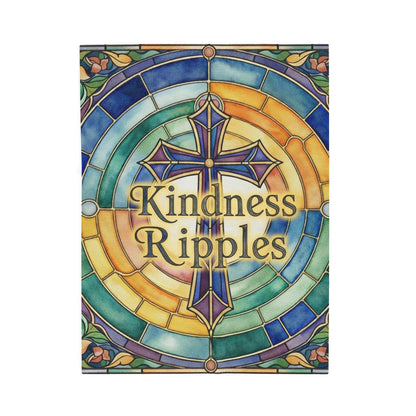 Kindness Ripples Velveteen Plush Blanket - Cozy Decorative Throw