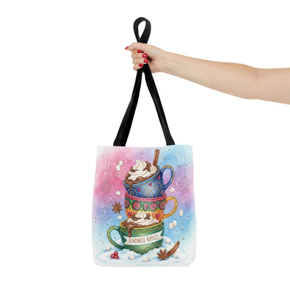 Colorful Hot Cocoa Tote Bag – Festive Winter Vibes