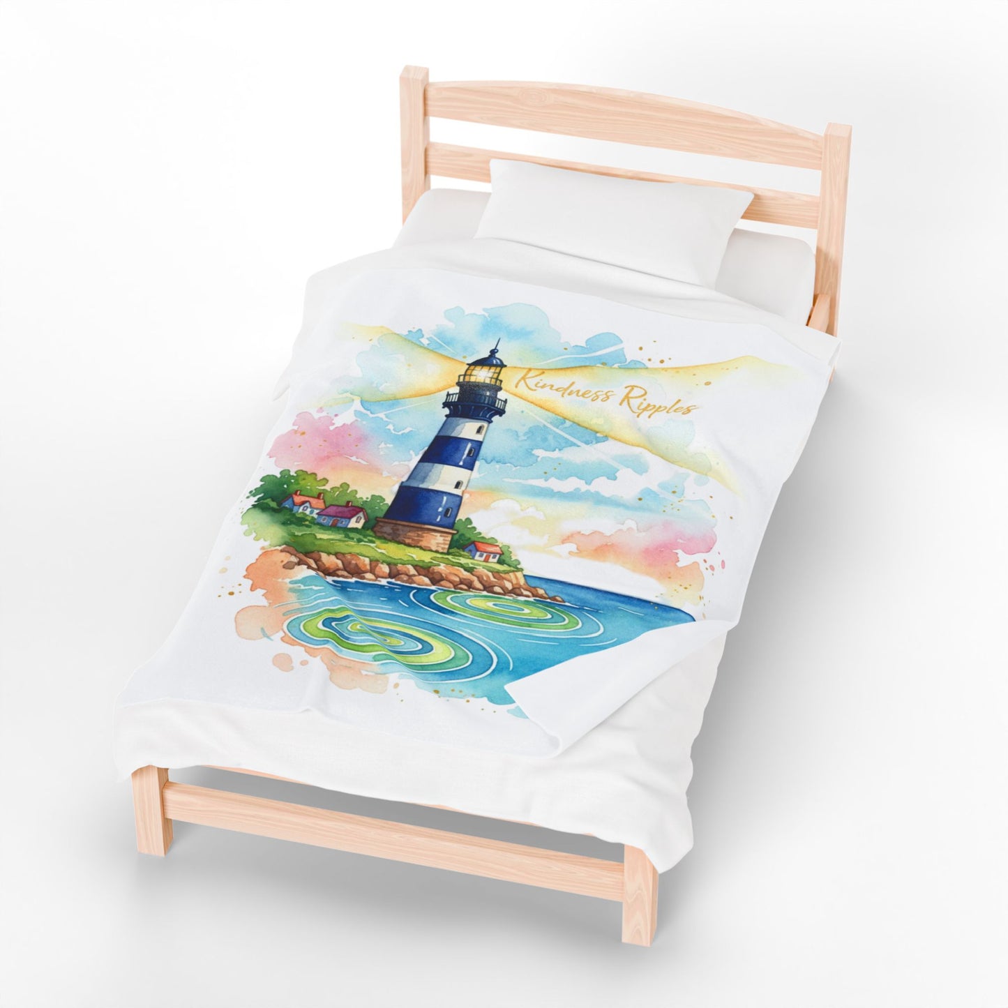 Lighthouse Kindness Velveteen Plush Blanket