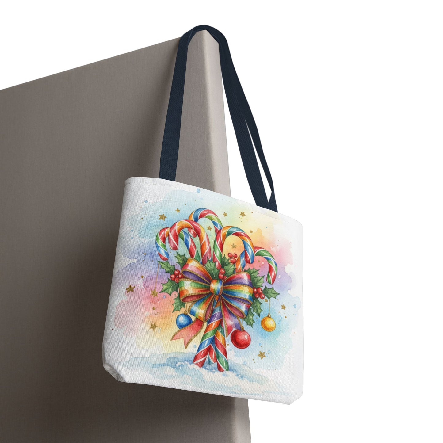 Festive Candy Cane Tote Bag