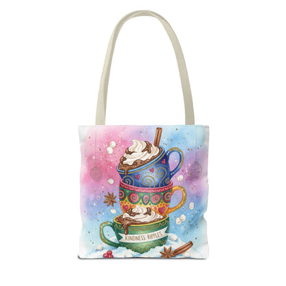Colorful Hot Cocoa Tote Bag – Festive Winter Vibes