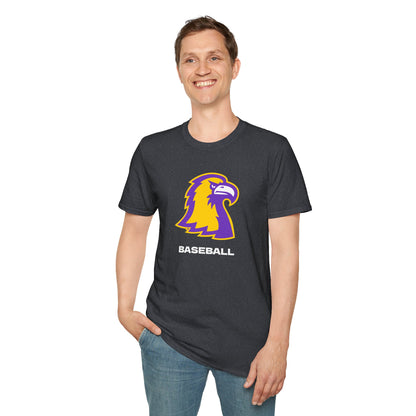 Golden Eagle Baseball T-Shirt – Purple & Gold Team Logo Tee
