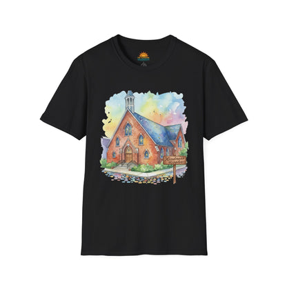 Watercolor Church Unisex Softstyle T-Shirt - Homage to the St. William Community