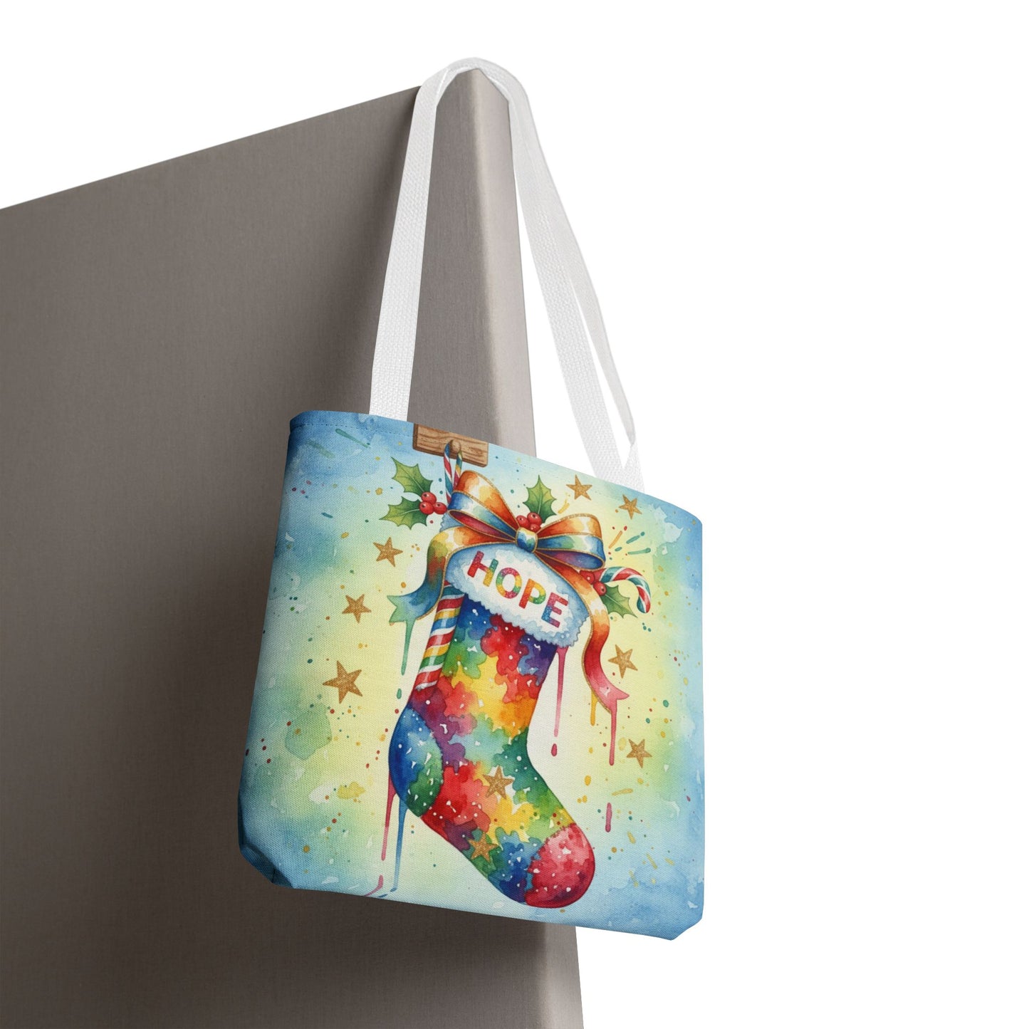 Colorful Holiday Hope Tote Bag