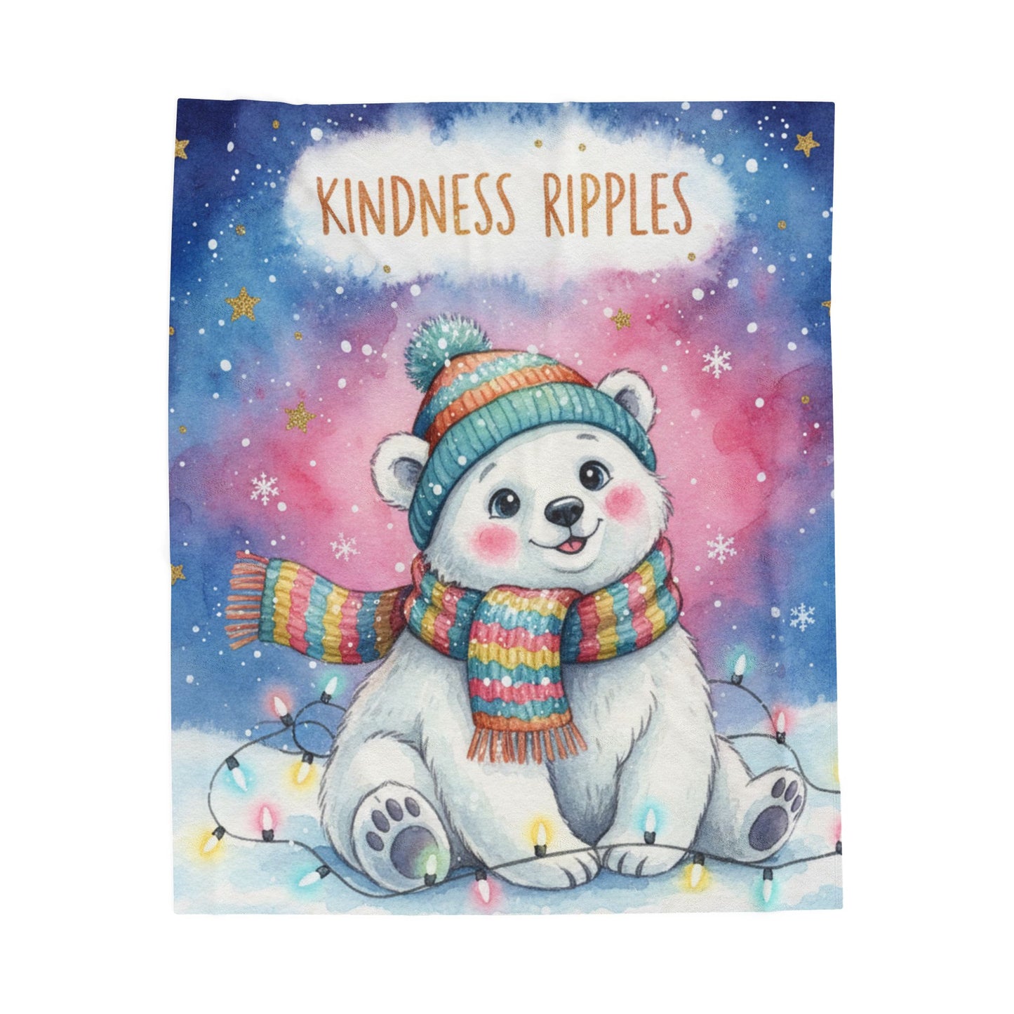 Kindness Ripples Plush Blanket for Cozy Comfort