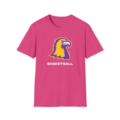 Golden Eagle Basketball T-Shirt — Purple & Gold Team Logo Tee