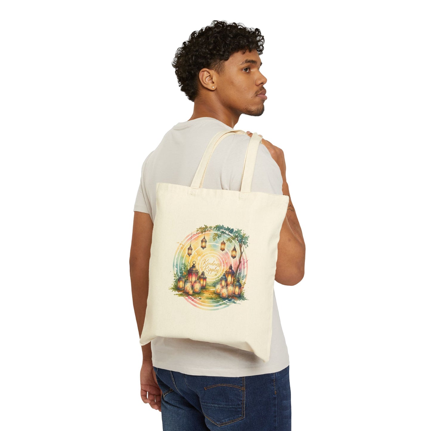 Festival Lights Cotton Canvas Tote Bag