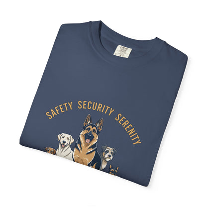 Safety Security Serenity T-Shirt — Dog Pack Graphic Tee
