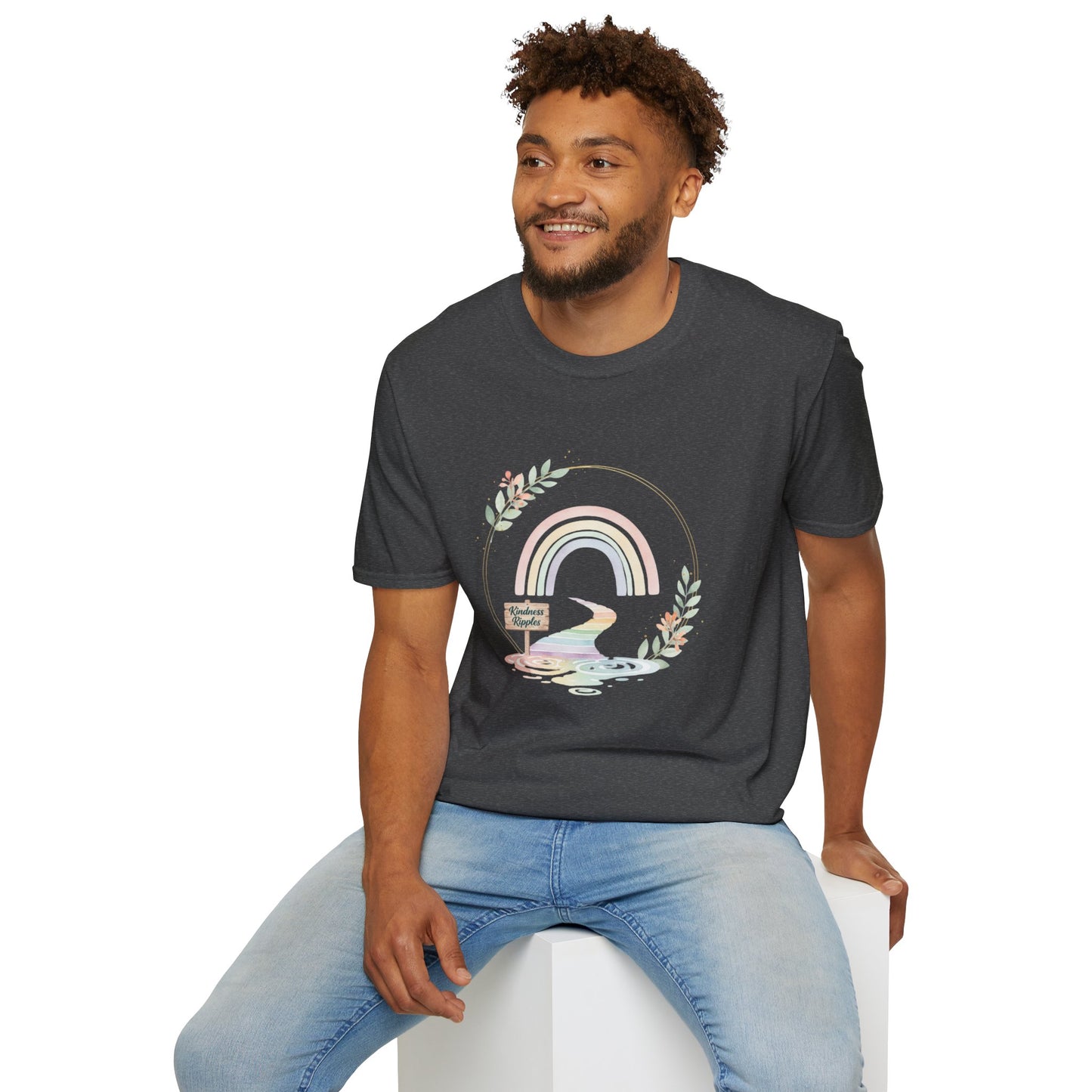 Rainbow River Unisex Softstyle T-Shirt - Soft and Stylish Casual Wear