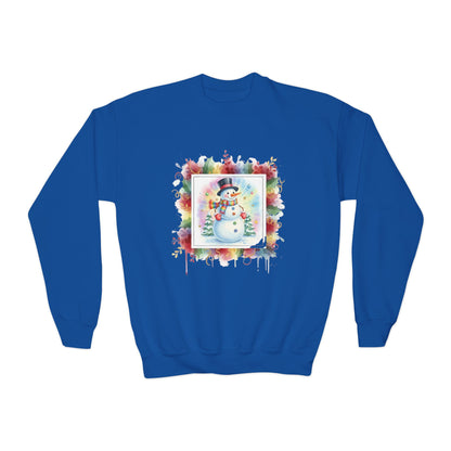 Snowman Youth Crewneck Sweatshirt - Cozy Holiday Apparel