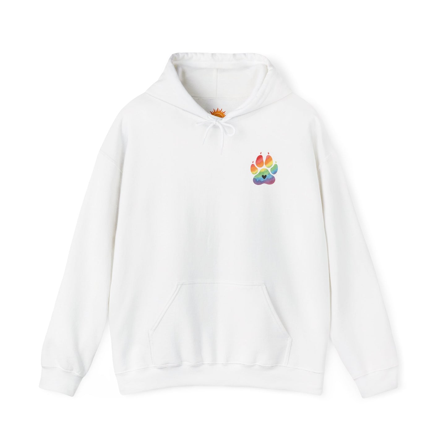 German Shepherd Rainbow Paw Hoodie --Pet Lover Sweatshirt  --Front and Back--Kindness Ripples
