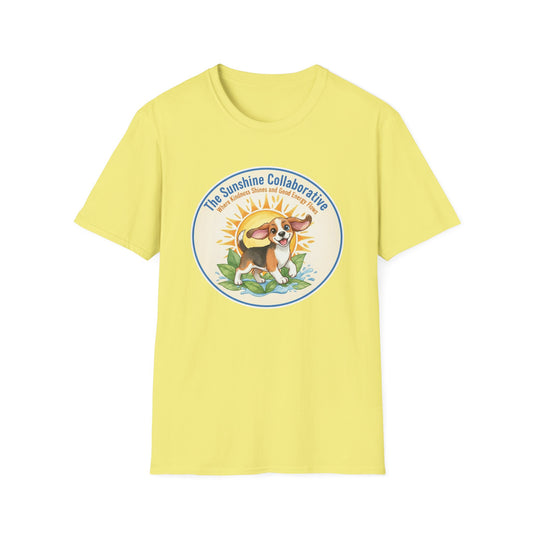 T-Shirt — 'The Sunshine Collaborative' Cute Beagle Sun Logo