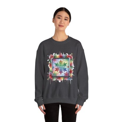 Rainbow Snowflake Kindness Crewneck Sweatshirt