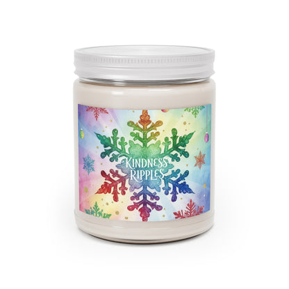Scented Soy Candle - Kindness Ripples with Colorful Snowflakes