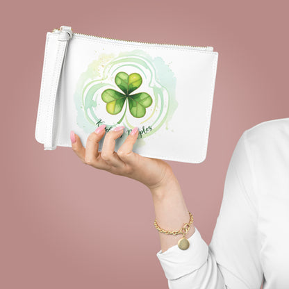Kindness Ripples Clutch Bag - Stylish & Meaningful Accessory - Trinity - Green - Kindness