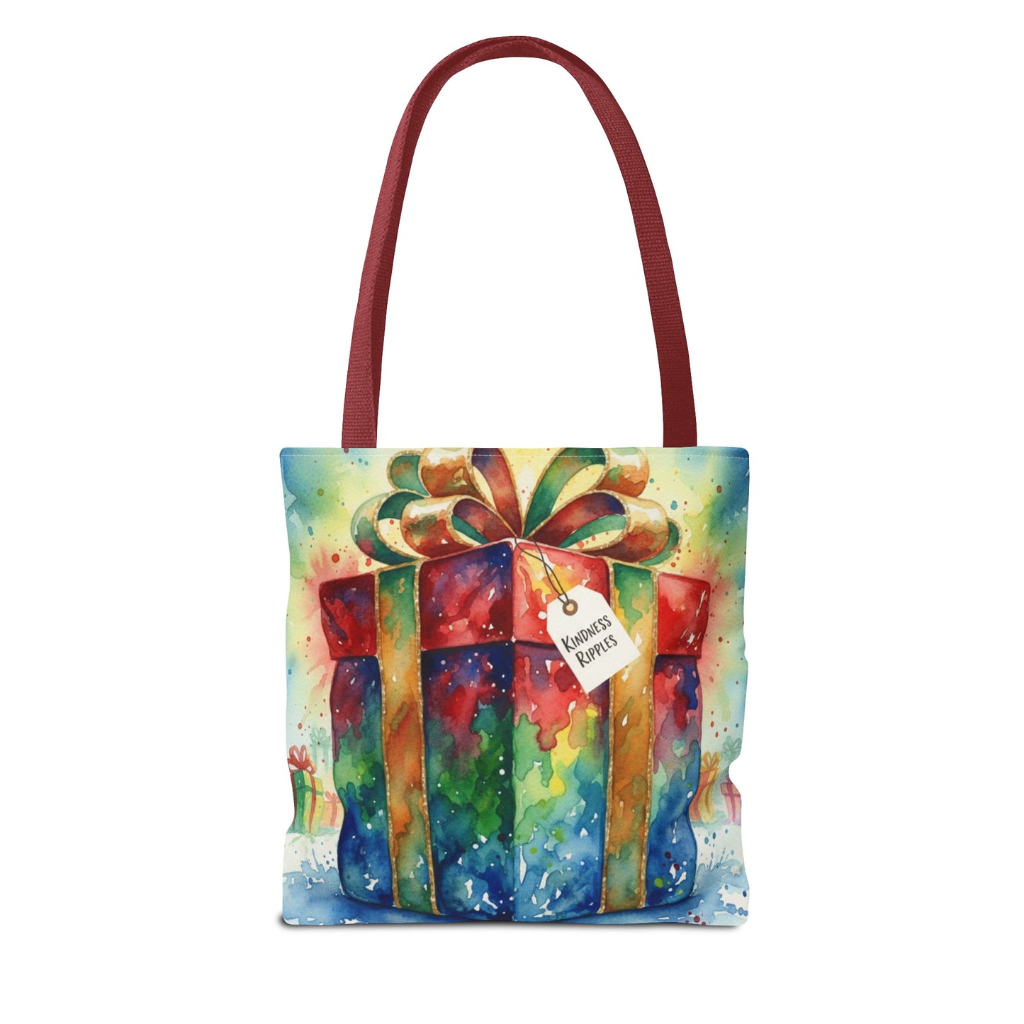 Colorful Gift Tote Bag - Perfect for Holidays & Celebrations -Simple message of Kindness - Reusable