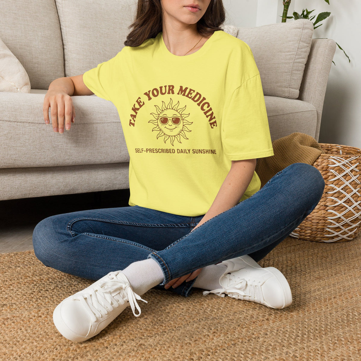 Take Your Medicine Sun T-Shirt — Self‑Prescribed Daily Sunshine Graphic Tee