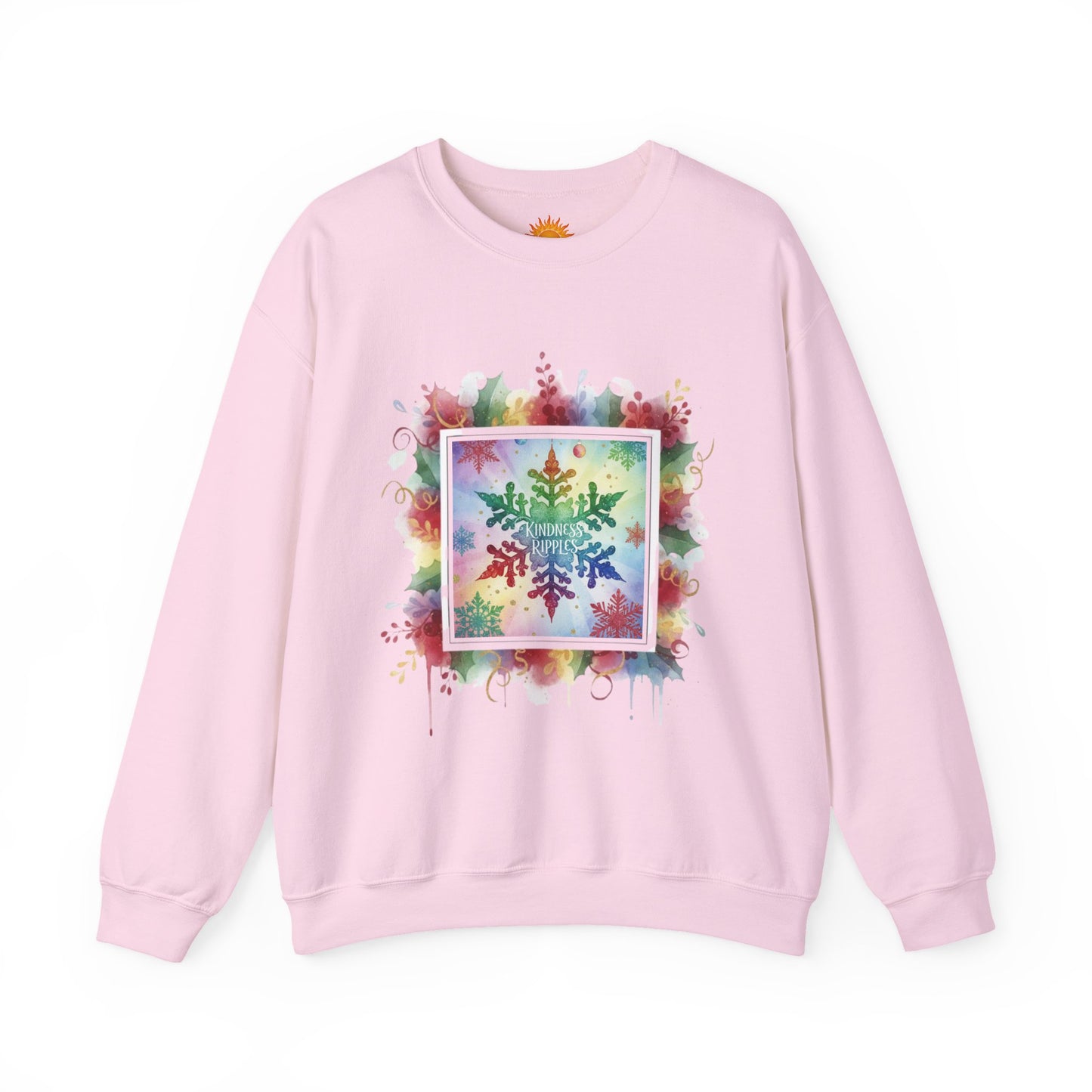 Rainbow Snowflake Kindness Crewneck Sweatshirt