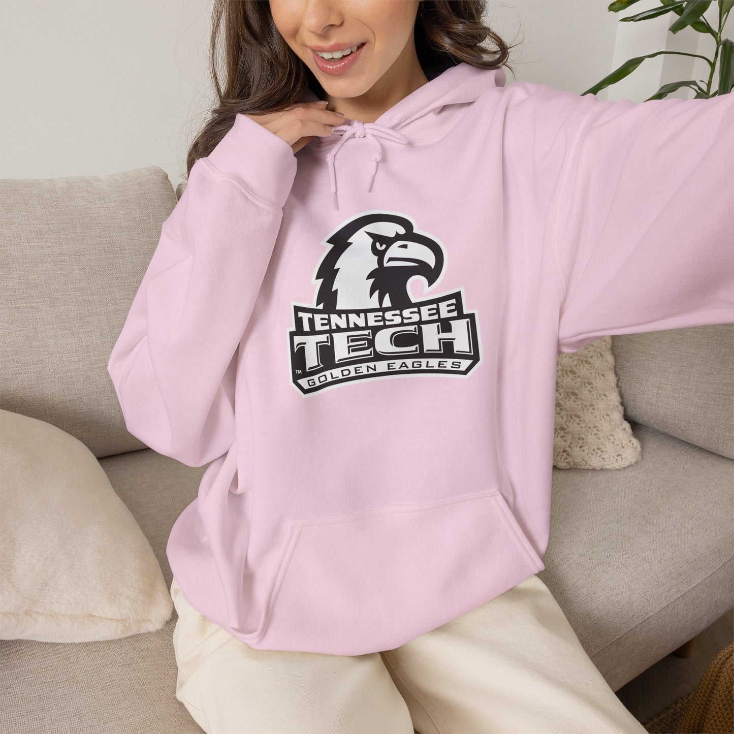 Tennessee Tech Eagles All-Pink Hoodie — College Logo Pullover for Game Day & Campus Wear