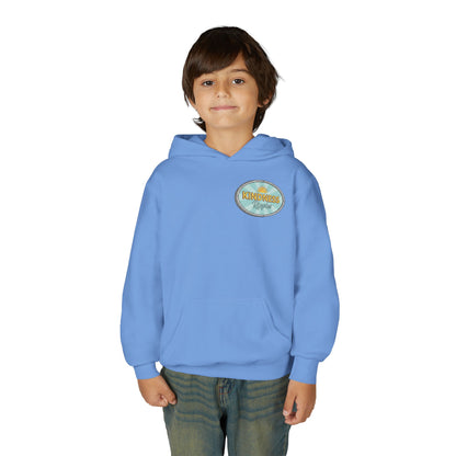 Youth Hooded Sweatshirt - Kindness & Good Energy, Cozy Gift, Throwback, Sunshine Vibes, Kids Apparel, Spring & Summer Fashion