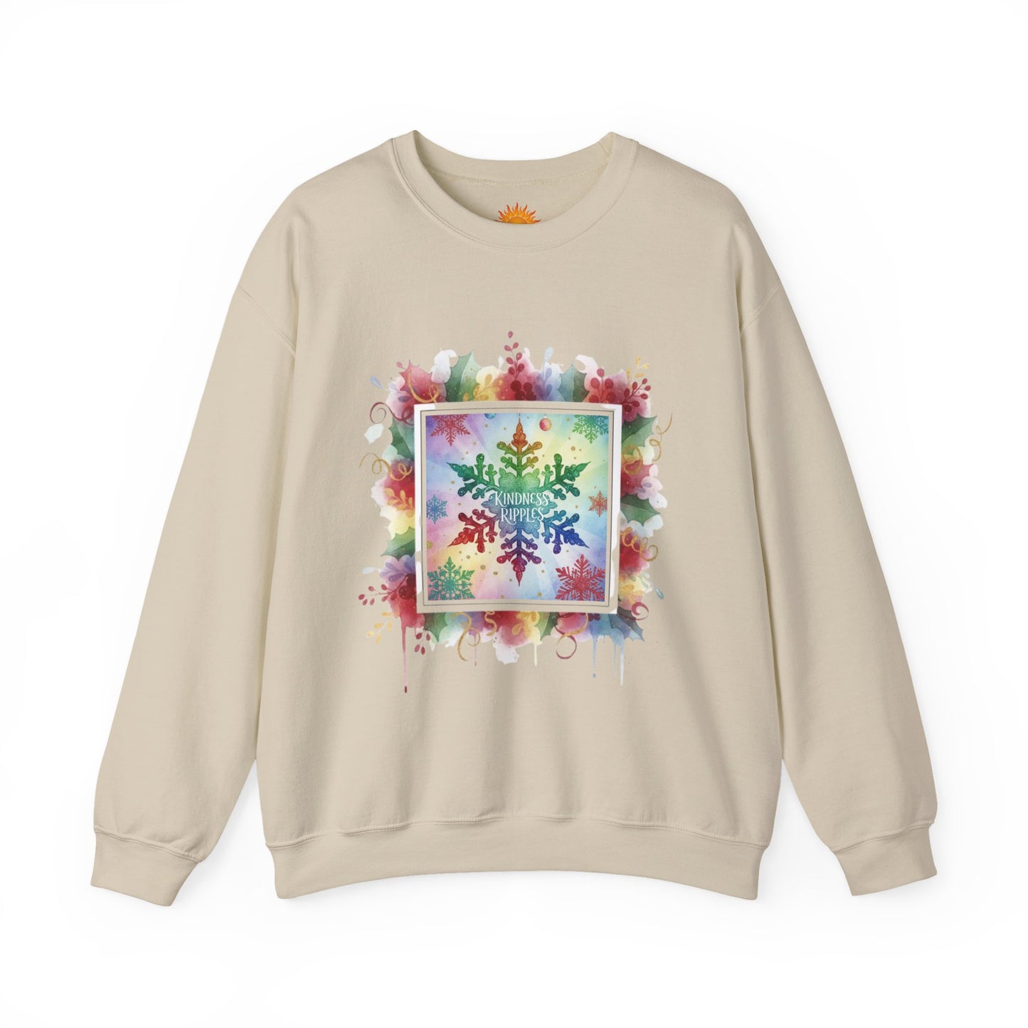 Rainbow Snowflake Kindness Crewneck Sweatshirt