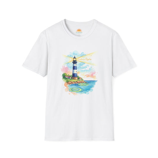 Lighthouse Inspired Unisex Softstyle T-Shirt - Perfect for Beach Lovers