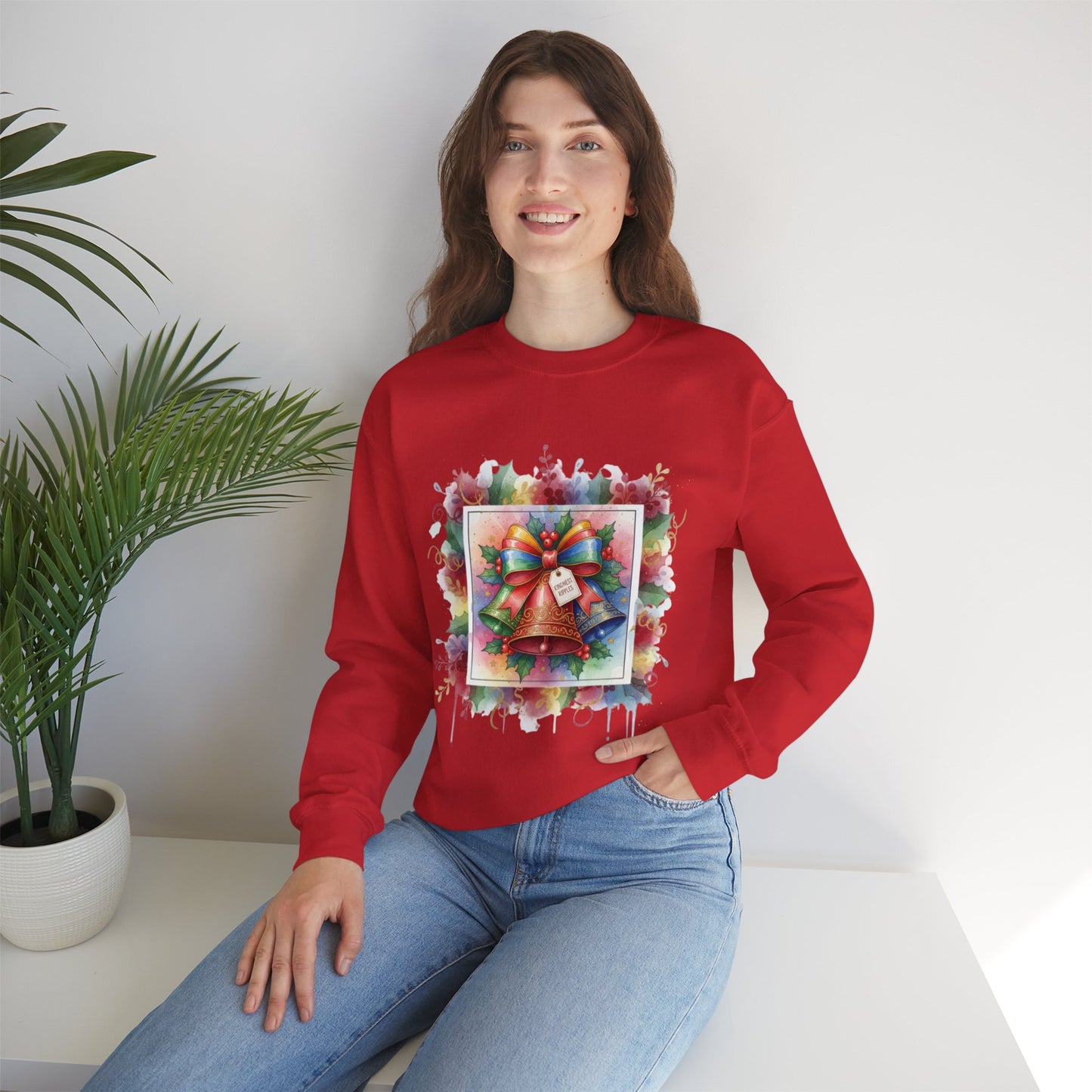 Christmas Bell Crewneck Sweatshirt | Festive Holiday Apparel