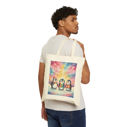 Whimsical Penguin Kindness Tote Bag