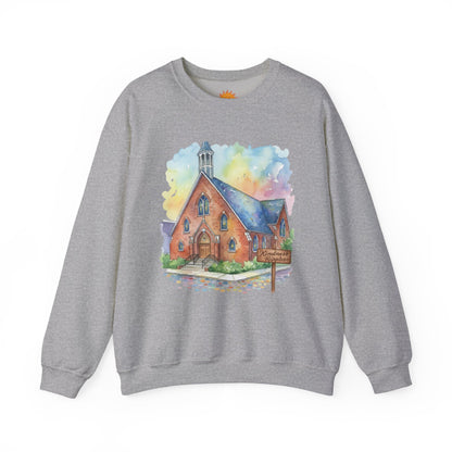Colorful Church Watercolor Sweatshirt - Homage to the St. William Community