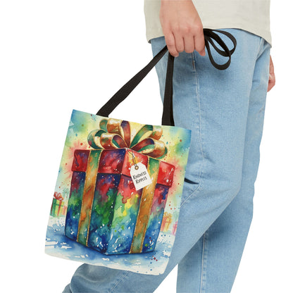 Colorful Gift Tote Bag - Perfect for Holidays & Celebrations -Simple message of Kindness - Reusable