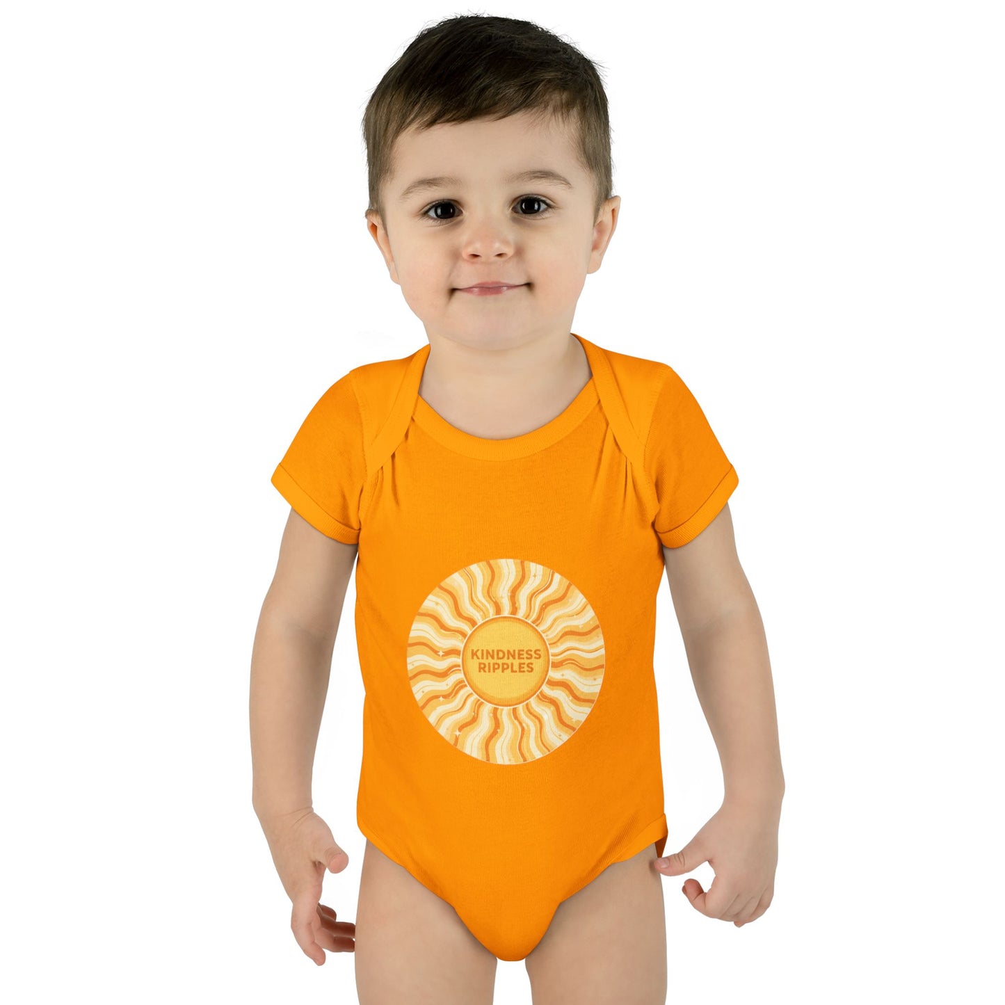 Sunshine Infant Bodysuit - "Mindfulness Ripple" Design for Newborns