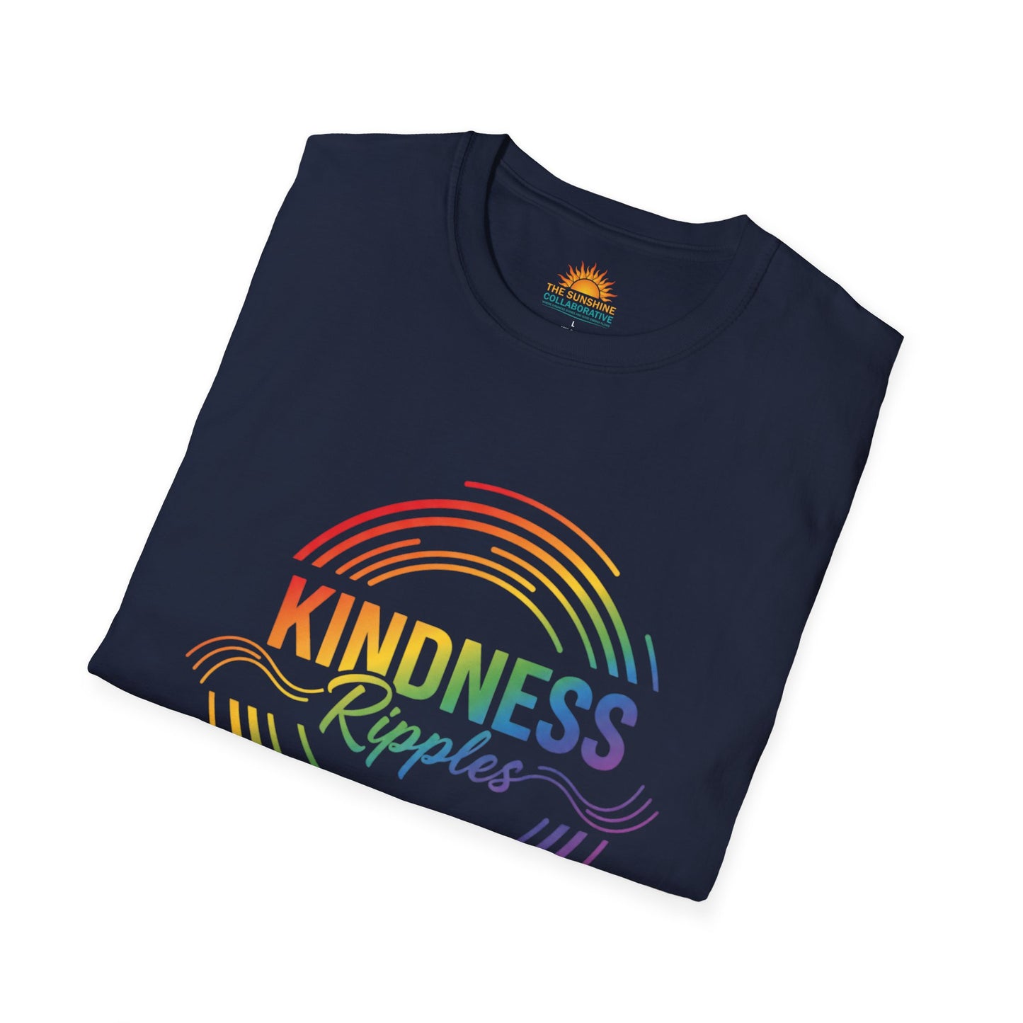 Rainbow Kindness T-Shirt, Softstyle Tee, Unisex Shirt, Positive Message Tee, Gift for Friends, Everyday Casual Wear