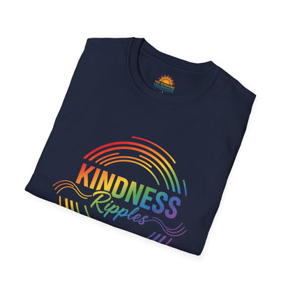 Rainbow Kindness T-Shirt, Softstyle Tee, Unisex Shirt, Positive Message Tee, Gift for Friends, Everyday Casual Wear