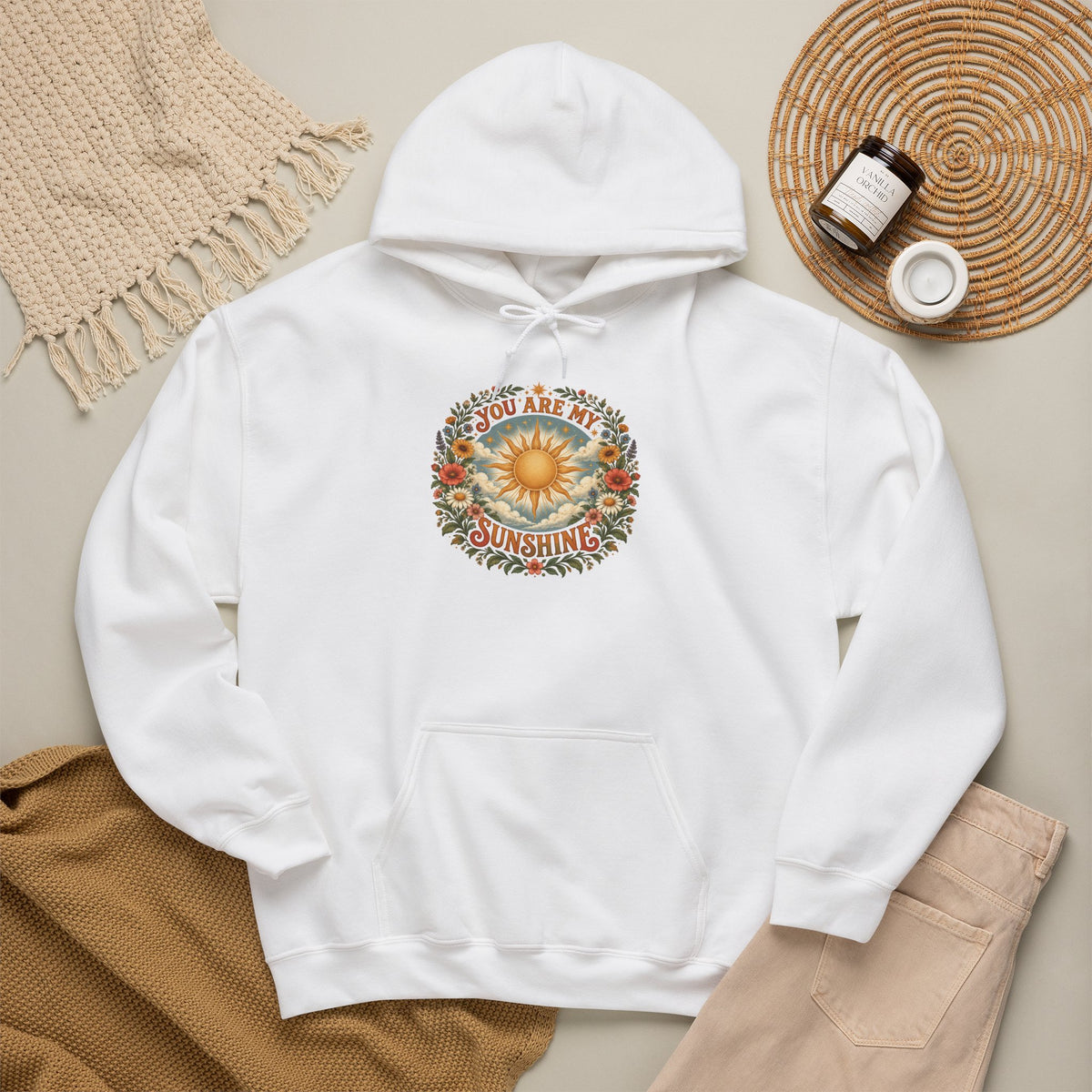 You Are My Sunshine Floral Hoodie